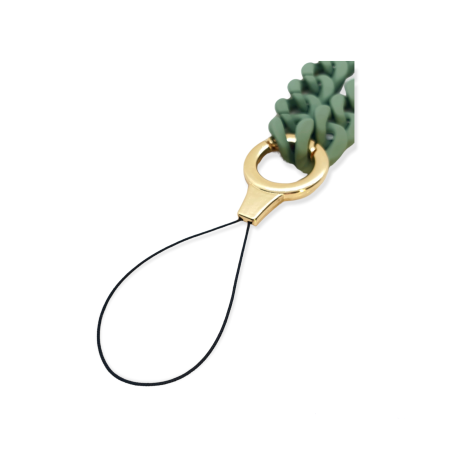 jewelry for phone with green bone chain1